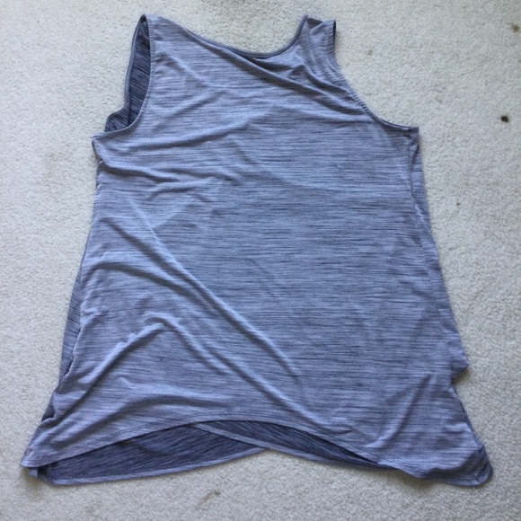 Lane Bryant 18/20 Gray Asymmetrical Cut Out Tank Top - Picture 6 of 6